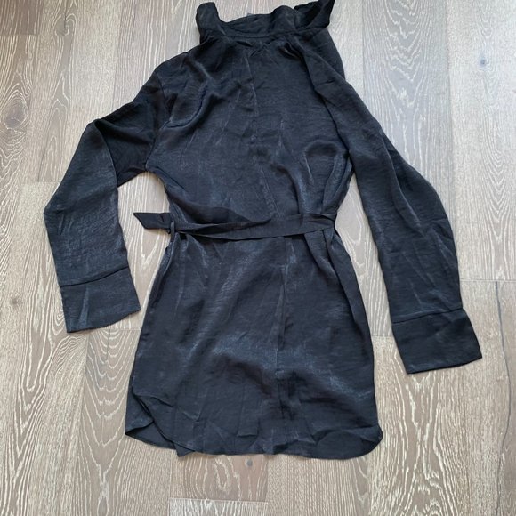 First Distraction The Label satin dress in black - Picture 2 of 6